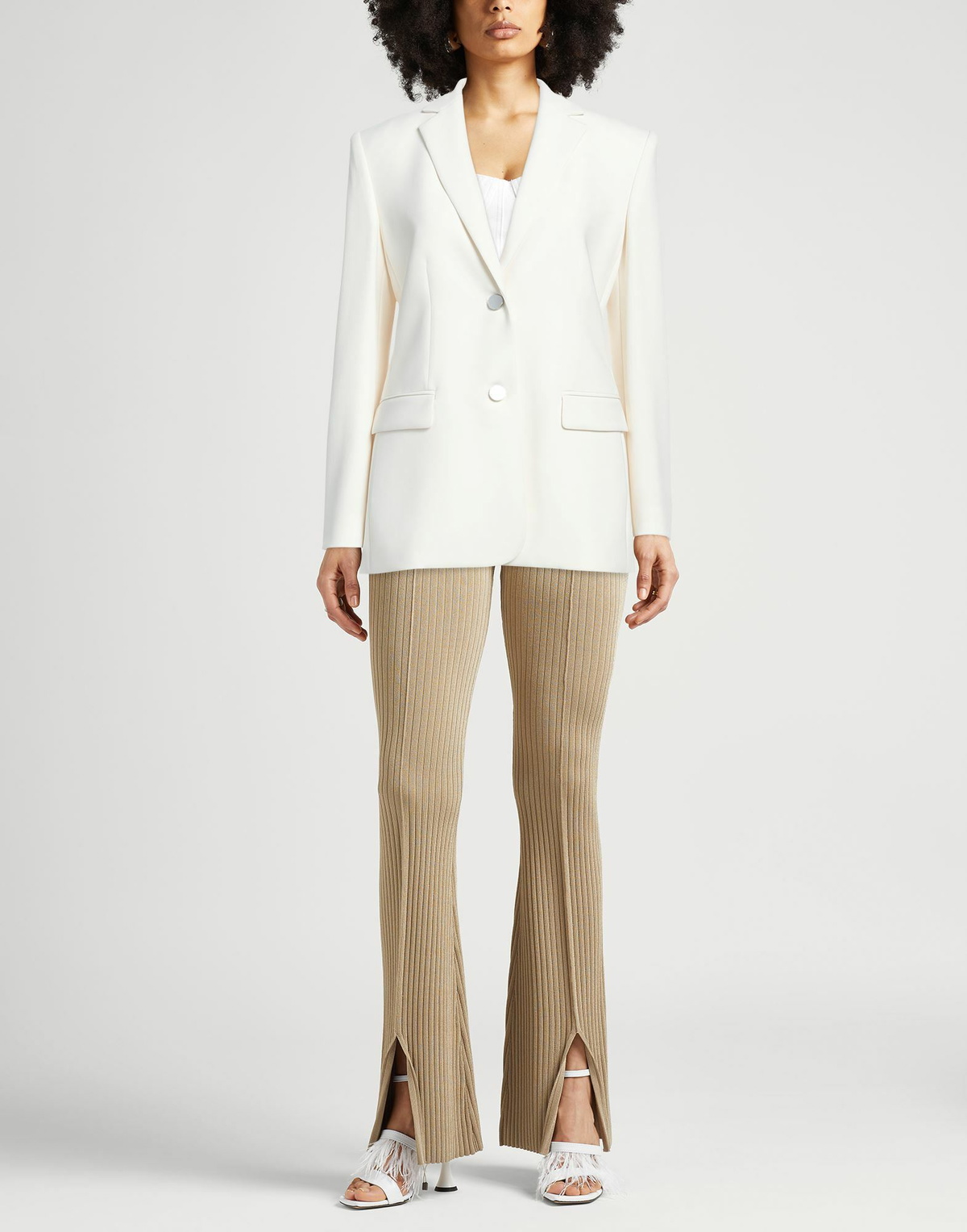 Theory Womens Blazer Cream