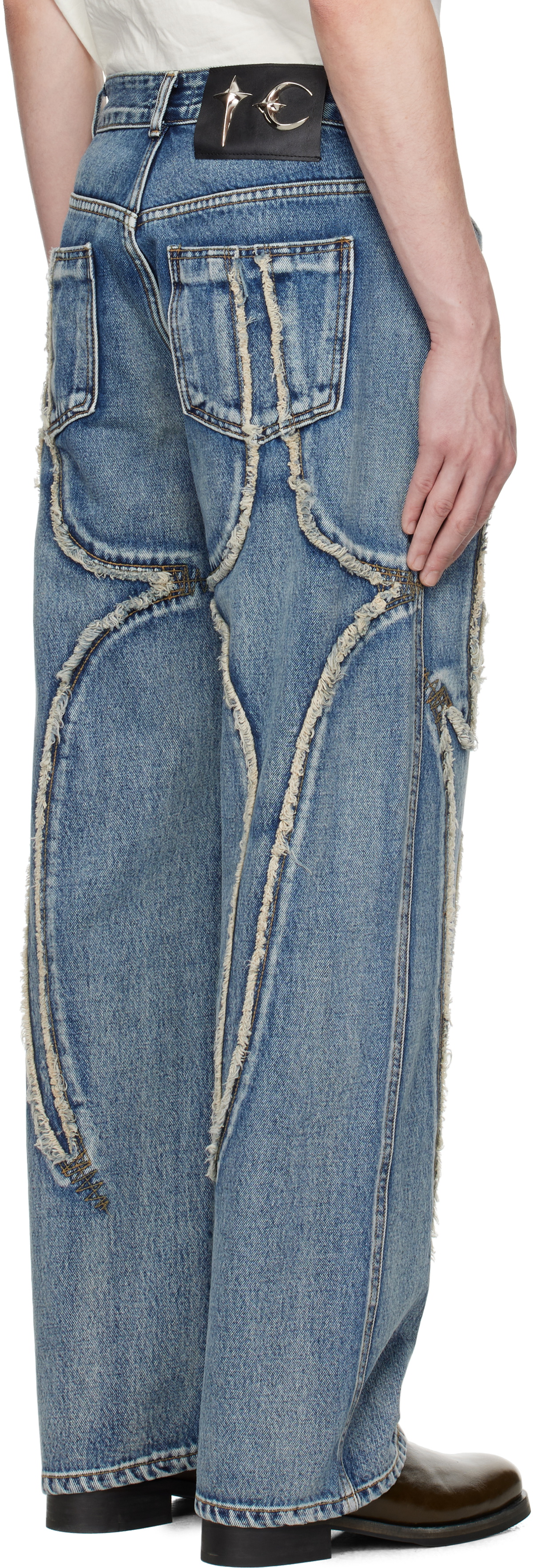 Thug Club Blue Frayed Jeans