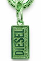 Diesel Metal keyring with Biscotto logo charm - Charms and Keyrings Womens in Green