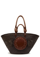 Stella Mccartney Logo Large Raffia Tote bag - Black - One Size
