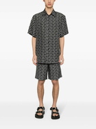 Burberry Black B-Print Silk Shirt