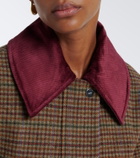 Ganni Checked wool-blend twill jacket