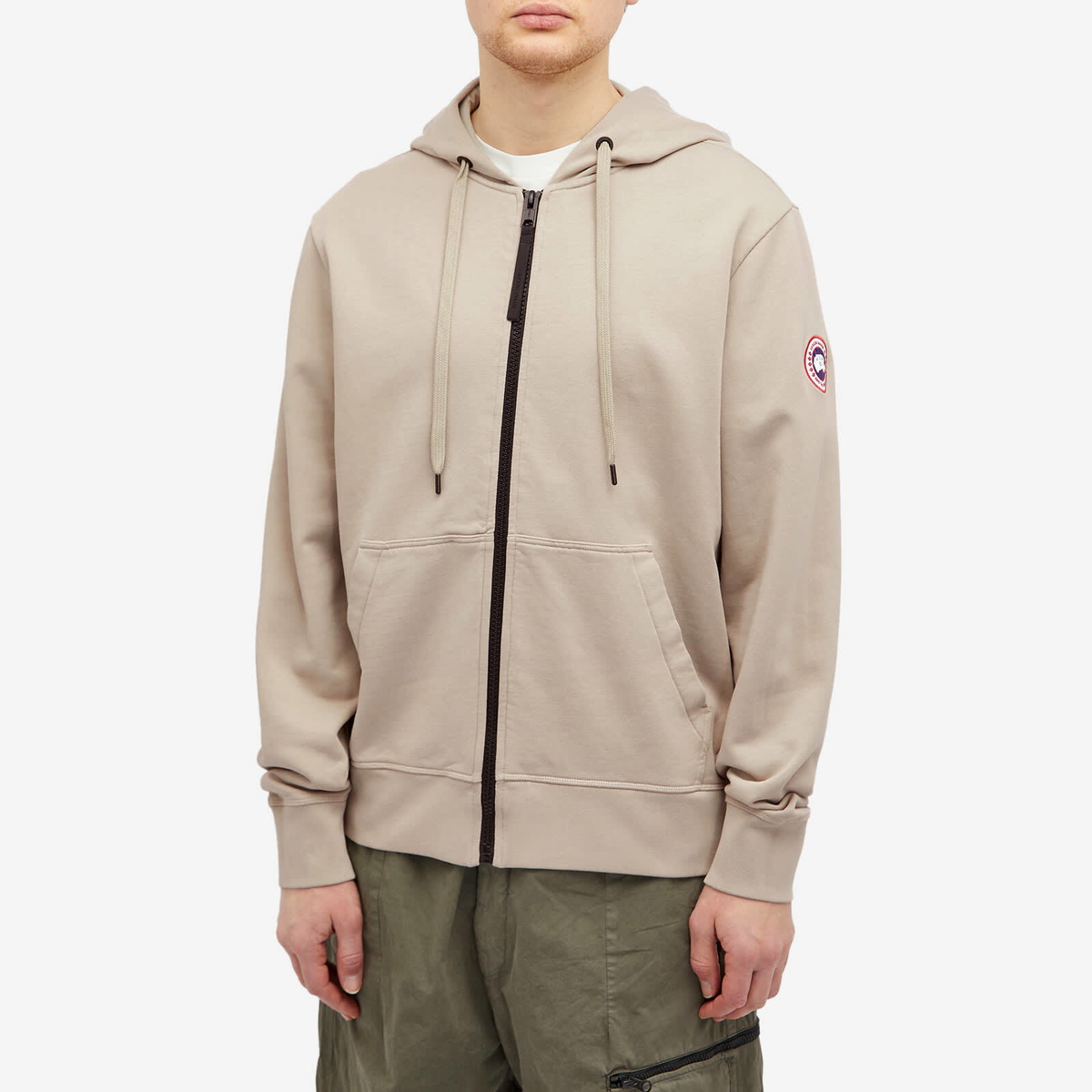Canada Goose Men's Huron Full Zip Hoodie in Limestone Canada
