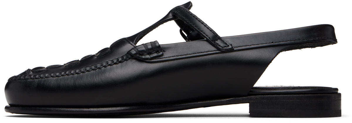 HEREU Black Roqueta Loafers