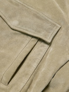 AGOLDE - Emil Suede Bomber Jacket - Brown