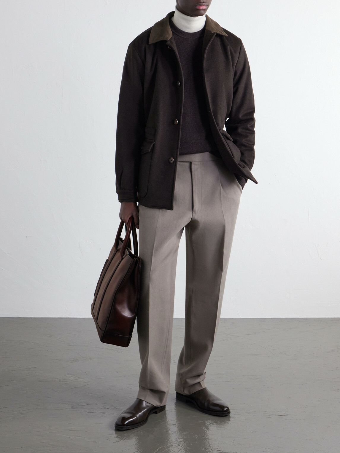 Officine Creative - Quentin/026 Leather Tote Bag - Brown