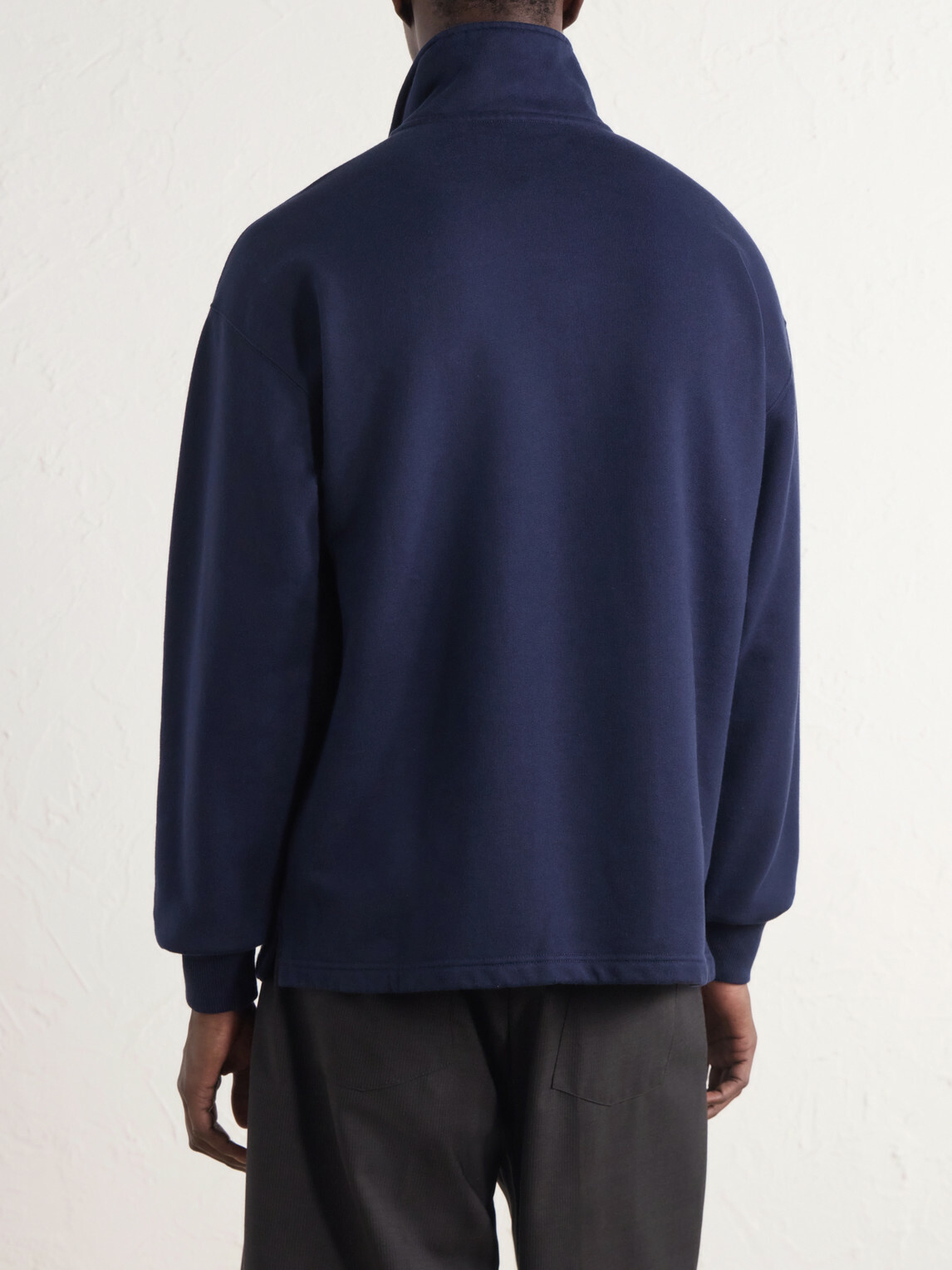 Aimé Leon Dore - Logo-Appliquéd Cotton Half-Zip Sweatshirt - Blue