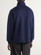 Aimé Leon Dore - Logo-Appliquéd Cotton Half-Zip Sweatshirt - Blue