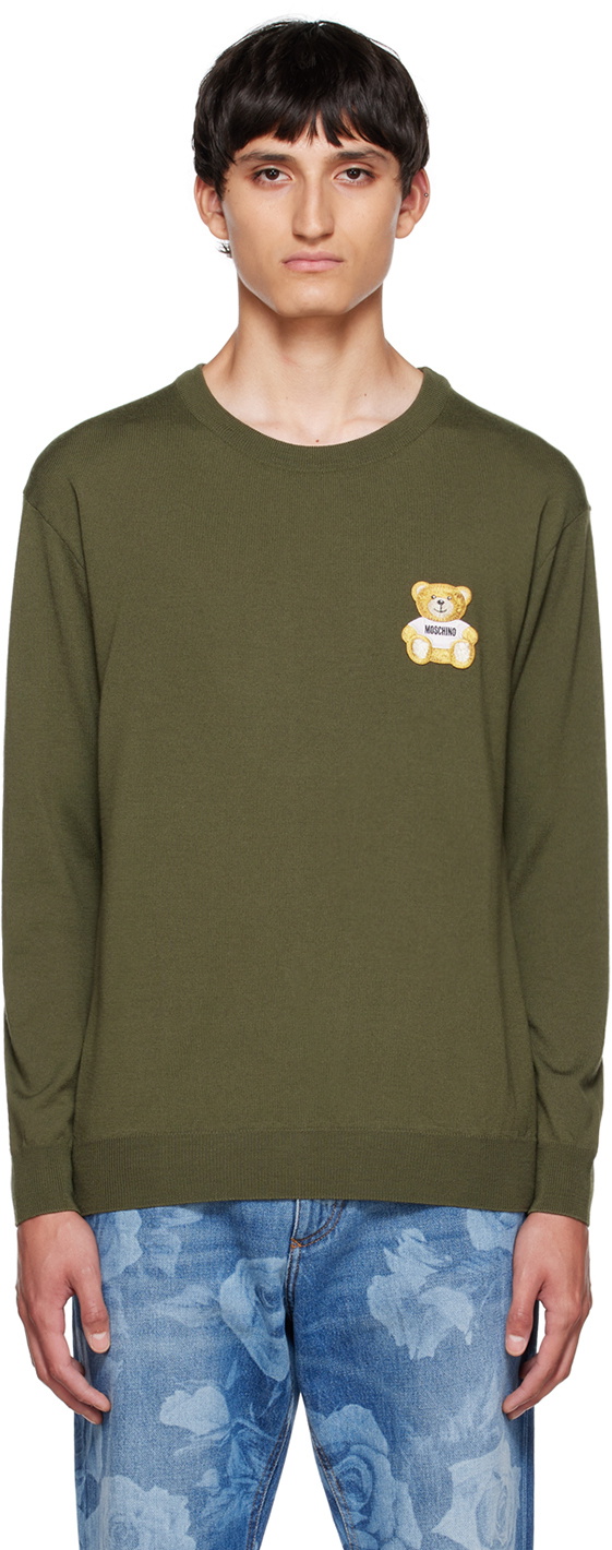 Moschino Green Teddy Bear Sweater Moschino