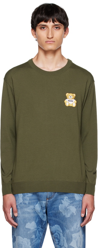 Photo: Moschino Green Teddy Bear Sweater