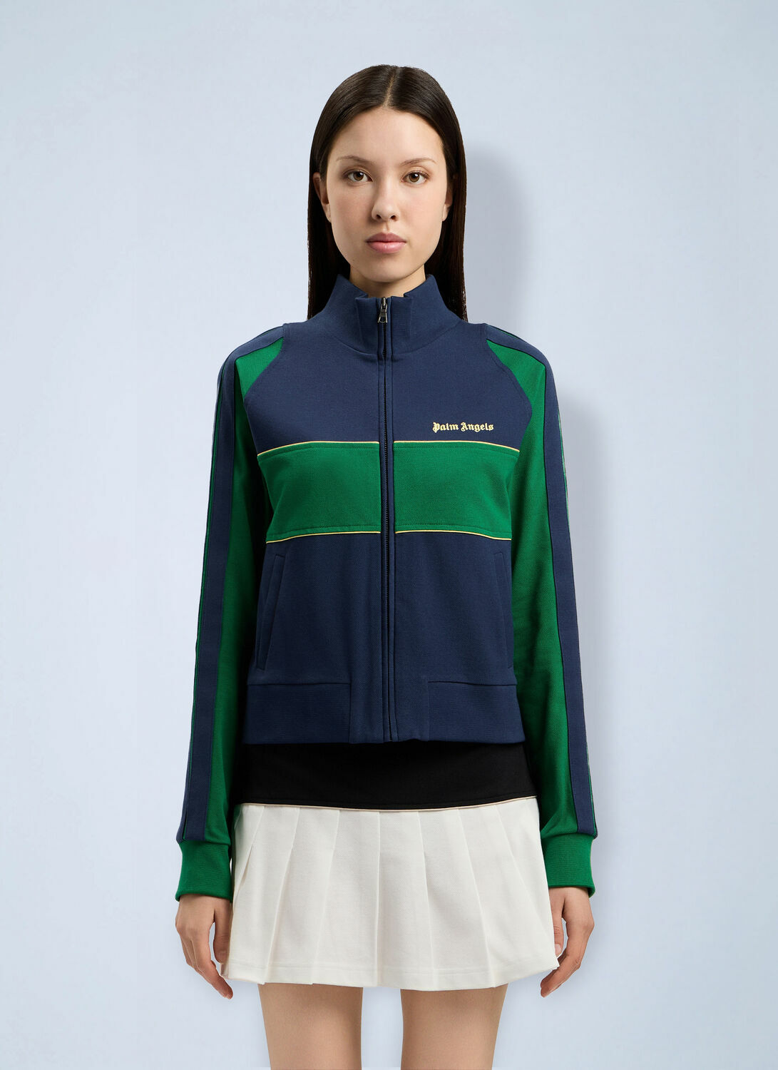 Palm Angels Classic Logo Zipped Crew Jacket