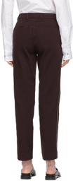 Namacheko Burgundy Overdyed Contrast Stitch Trousers