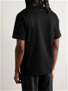 AMI PARIS - Logo-Embossed Cotton-Jersey T-Shirt - Black