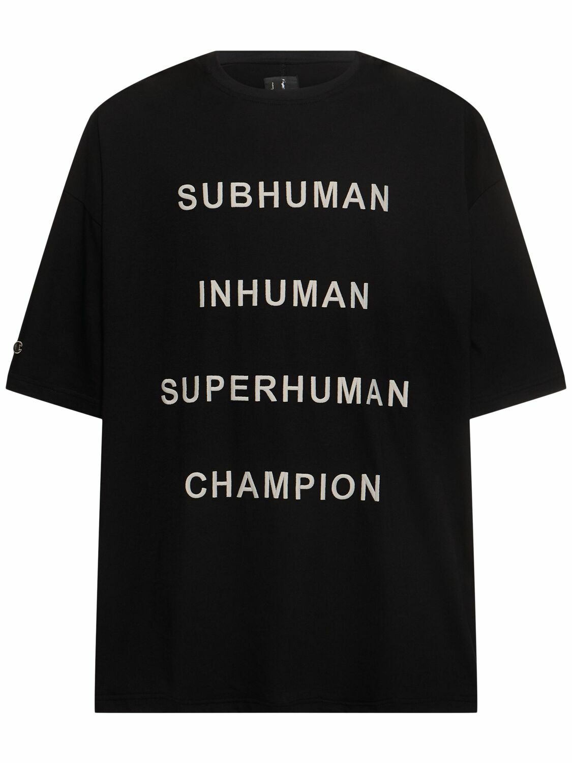 RICK OWENS Champion Tommy T Cotton T-shirt Rick Owens RICK OWENS Champion Tommy T Cotton T-shirt Rick Owens