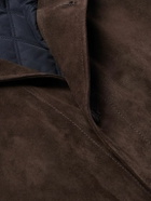 Incotex - Montedoro Padded Suede Jacket - Brown