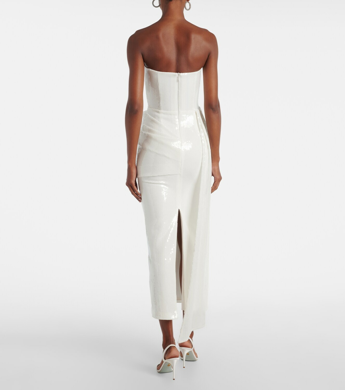 Alex Perry Bridal sequined strapless bustier gown
