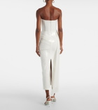 Alex Perry Bridal sequined strapless bustier gown