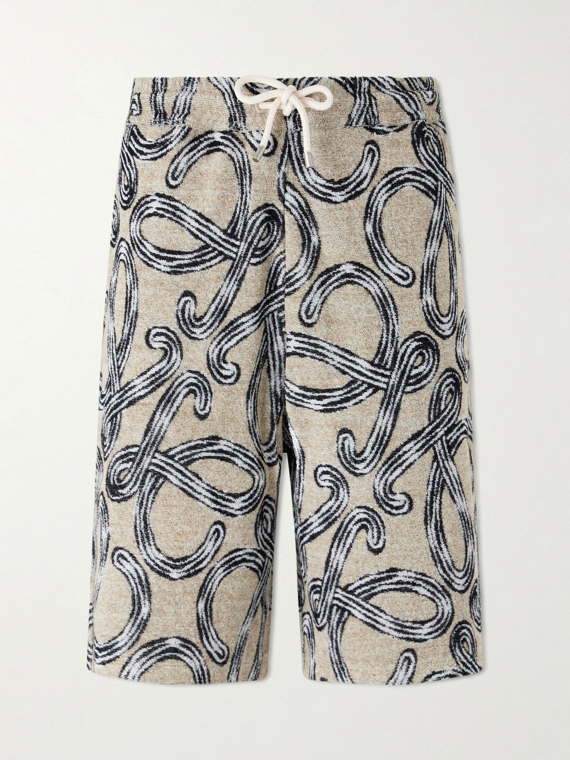 LOEWE - Paula's Ibiza Straight-Leg Printed Cotton-Blend Shorts - Neutrals