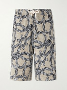 LOEWE - Paula's Ibiza Straight-Leg Printed Cotton-Blend Shorts - Neutrals