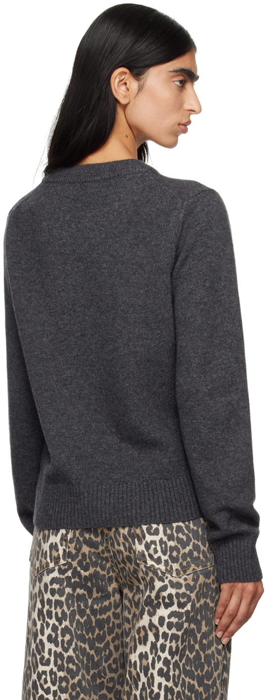 GANNI Gray Graphic Tiger Sweater