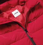 Aspesi - Quilted Nylon Hooded Down Jacket - Red