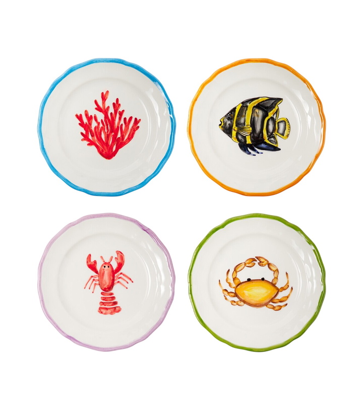Photo: Les-Ottomans Set of 4 ceramic dessert plates