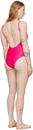 Moschino Pink Printed One-Piece Swimsuit