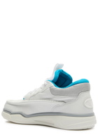 Valentino Runboot Panelled Leather and Mesh Sneakers White