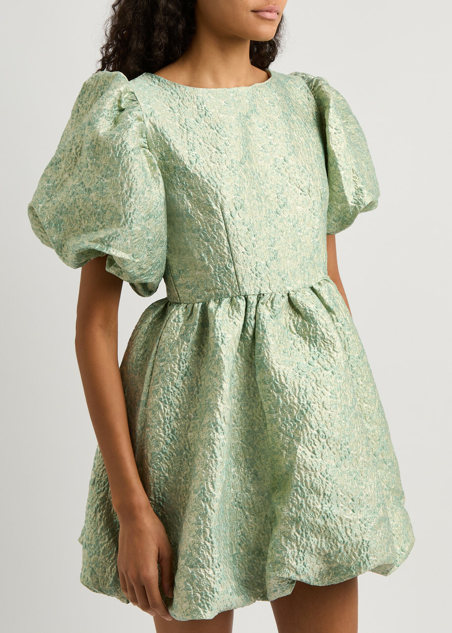 Sister Jane Edan Metallic Cloqu Mini Dress Green Sister Jane Sister Jane Edan Metallic Cloqu Mini Dress Green Sister Jane