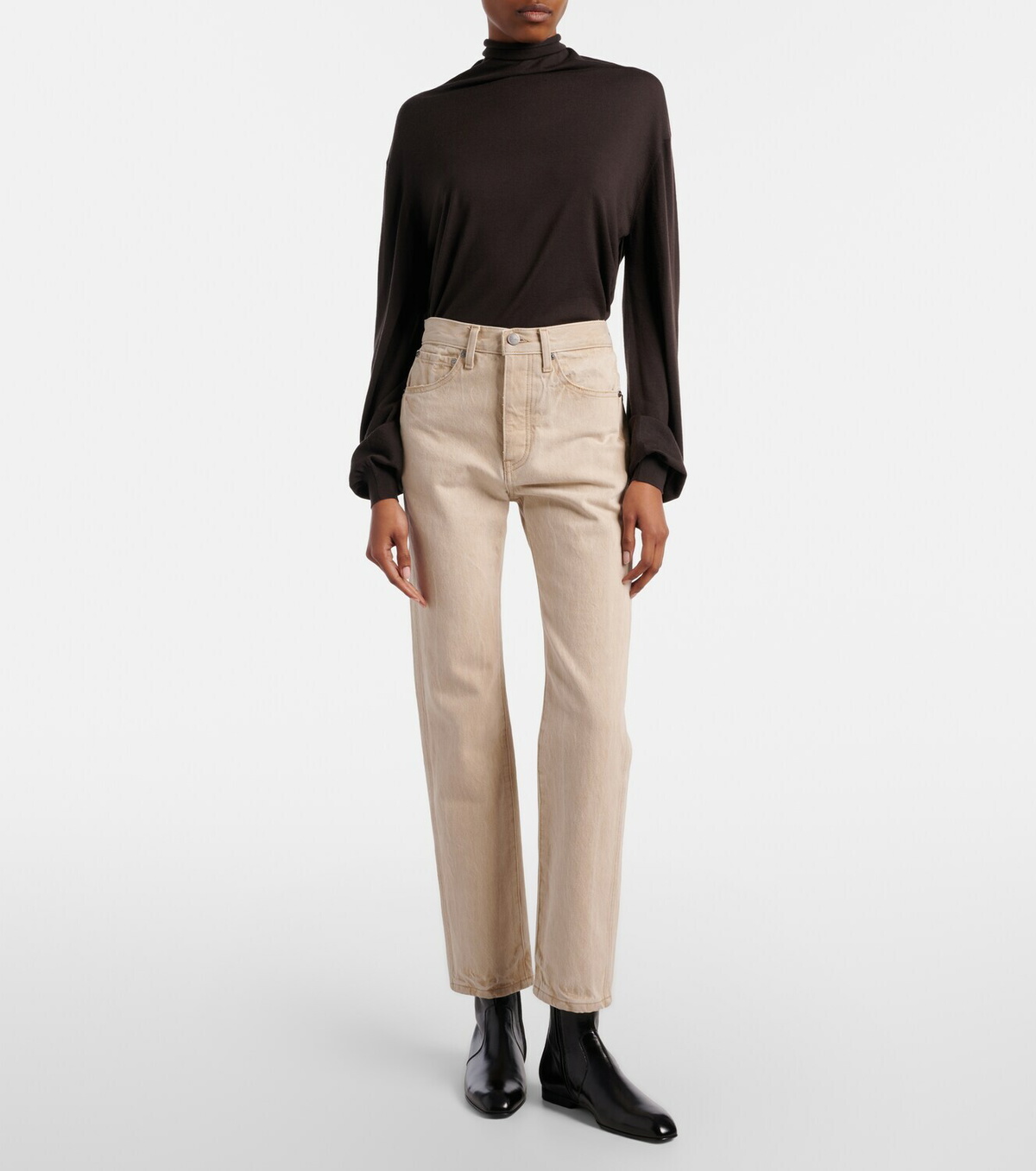 Khaite Finley cropped straight jeans