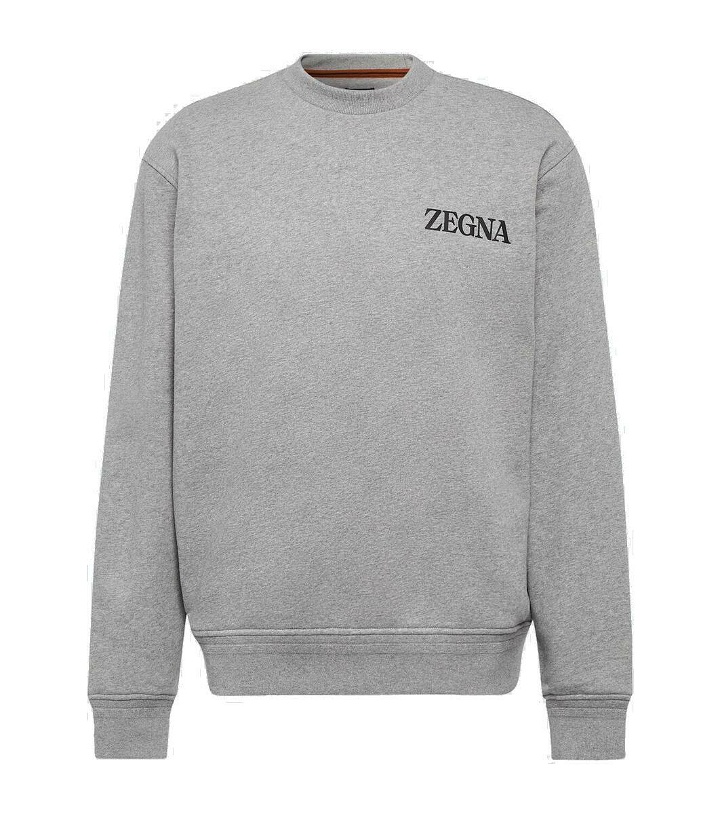 Photo: Zegna Logo cotton jersey sweatshirt