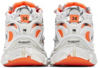 Balenciaga Orange & Off-White Runner Sneakers
