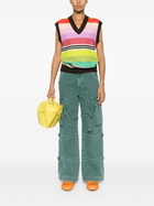 Christopher John Rogers Multicolour Striped Wool Knitted Vest