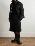 Moncler Genius - A$AP Rocky Wide-Leg Shell-Trimmed Canvas Shorts - Black