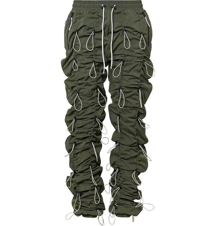 Photo: 99%IS- - Gobchang Tapered Stretch-Shell Drawstring Trousers - Green