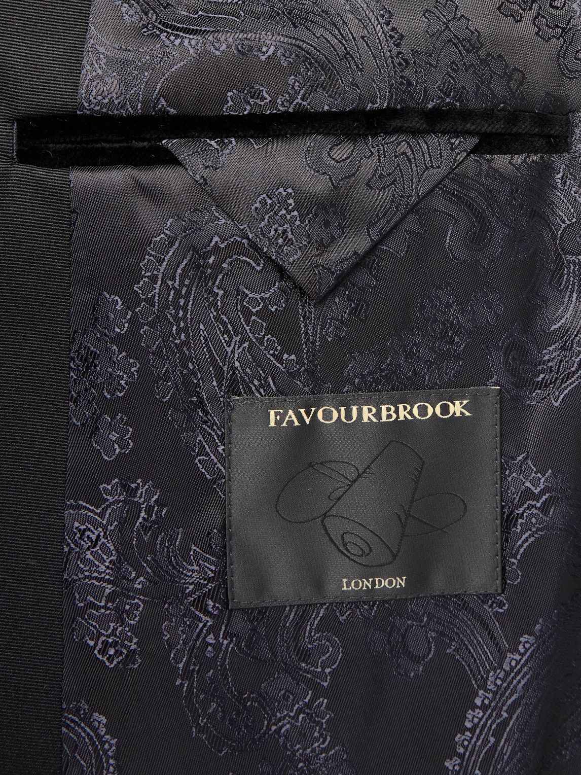 Favourbrook - Slim-Fit Double-Breasted Cotton-Velvet Tuxedo Jacket - Black