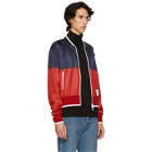 Thom Browne Navy and Red Ripstop Bomber Jacket