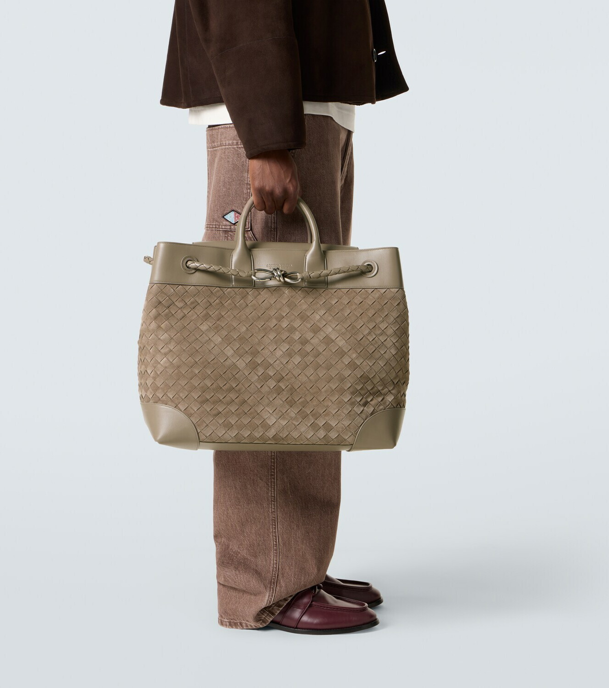 Bottega Veneta Andiamo Voyager suede and leather tote bag Bottega 