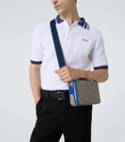 Gucci GG Canvas leather-trimmed shoulder bag