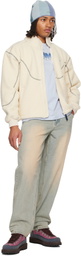 Dime Off-White Polar Fleece Sherpa Zip Jacket