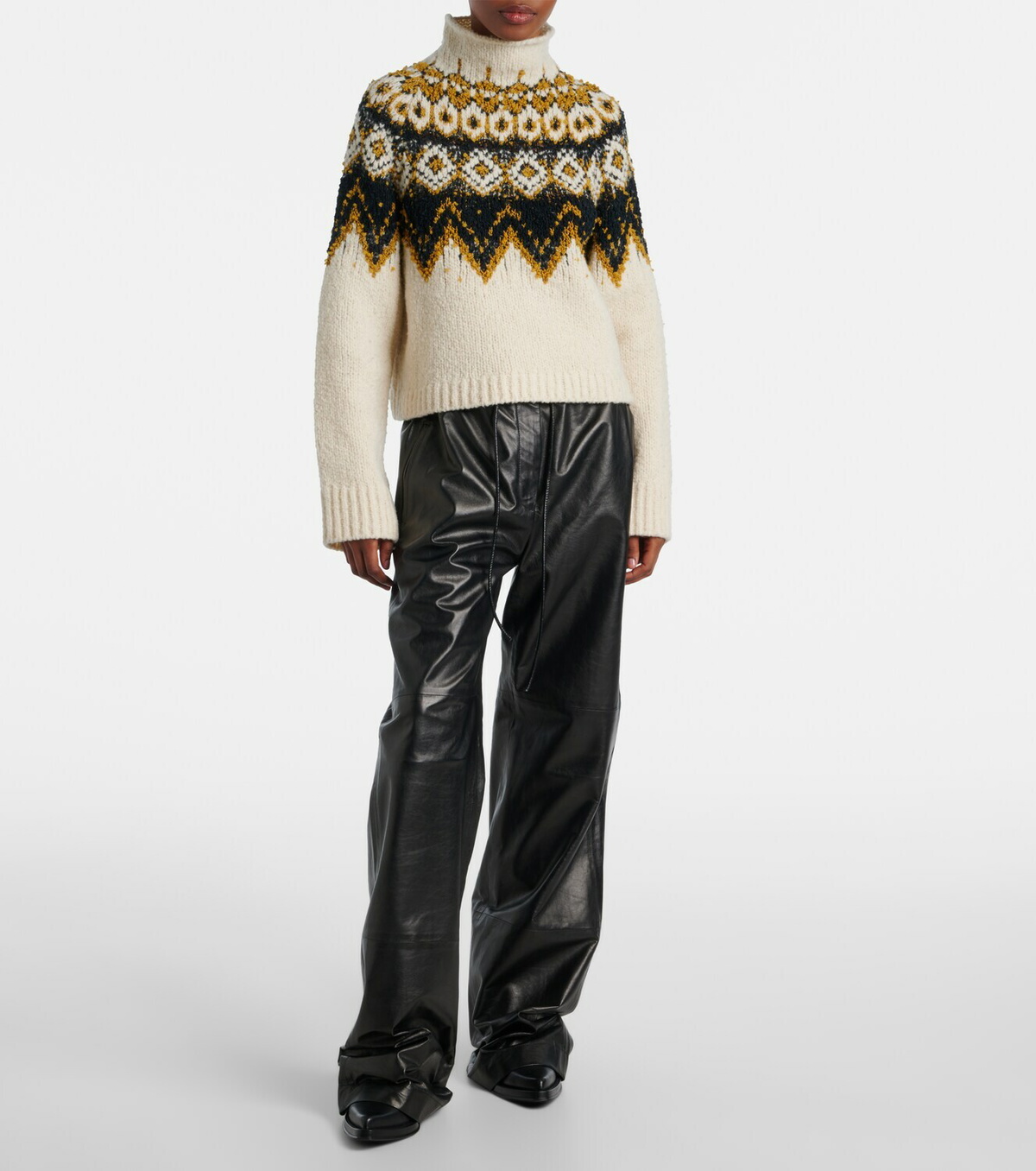 Proenza Schouler Lizzy fair isle cotton turtleneck sweater