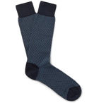 Ermenegildo Zegna - Trigon Climax Stretch Cotton-Blend Socks - Blue