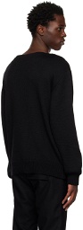 RANRA Black Shoulder-Zip Sweater
