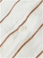 NN07 - Quinsy 5244 Striped Linen Shirt - Neutrals