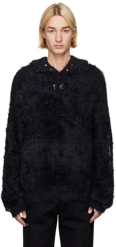Photo: Thug Club Black Pack Sword Faux-Fur Hoodie