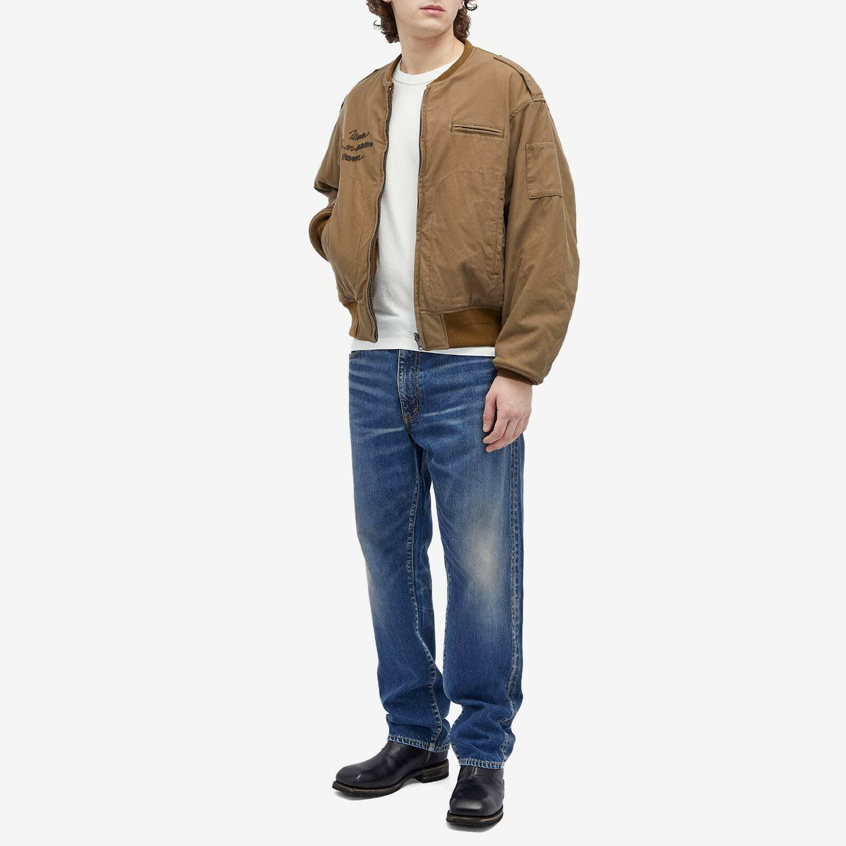 Visvim Men's Social Sculpture 05 Damaged-42 Jeans in Blue Visvim