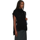 ISSEY MIYAKE Black November Silk Mohair Hand-Knit Vest