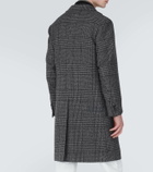 Brioni Houndstooth wool overcoat