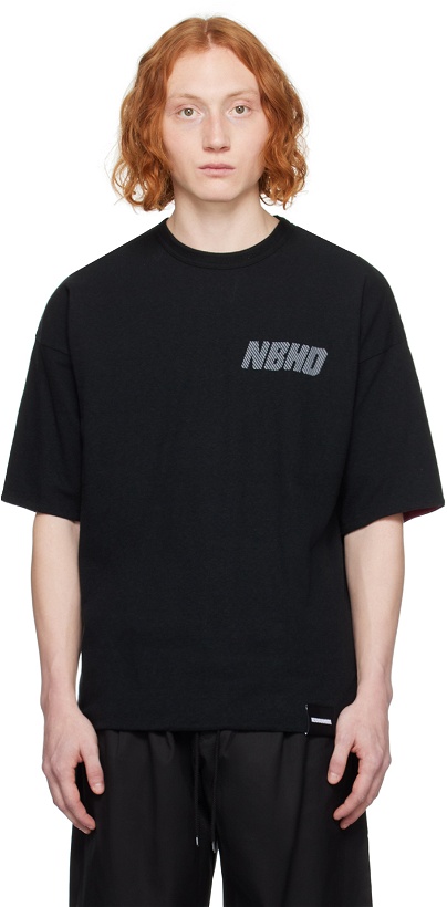 Photo: Neighborhood Black & Burgundy Reversible T-Shirt