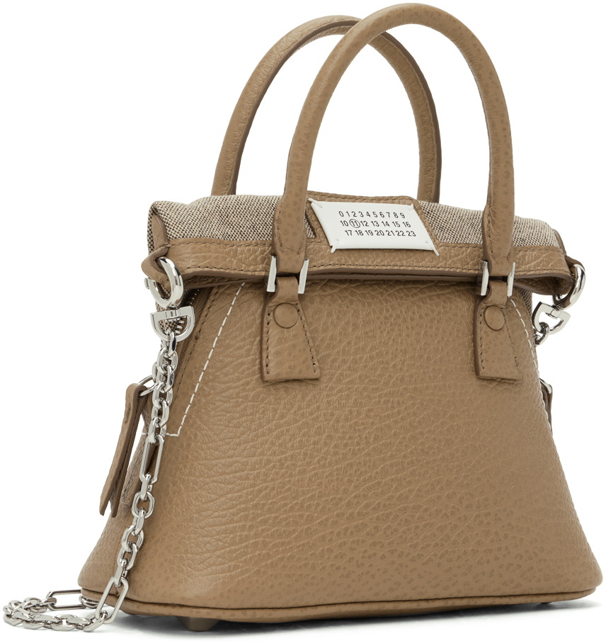 マルジェラ 5AC micro tote bag 5ACトートバッグ ブラウン マルジェラブラウン5AC マイクロトートバッグ